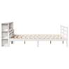 Bookcase Bed Without Mattress - White Solid Pine 160x200 cm