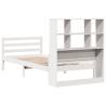 Bookcase Bed without Mattress - White 100x200 cm Solid Pine