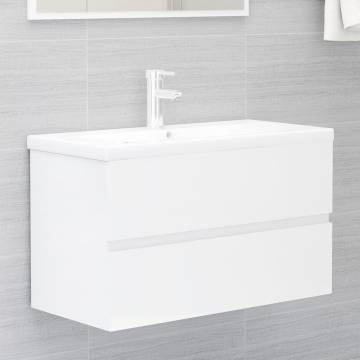 Stylish 2 Piece Bathroom Furniture Set - High Gloss White