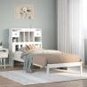  Bookcase Bed without Mattress White 100x200 cm Solid Wood Pine Colour white Size 100 x 200 cm 