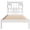 White Bookcase Bed 100x200 cm - Solid Pinewood | HipoMarket