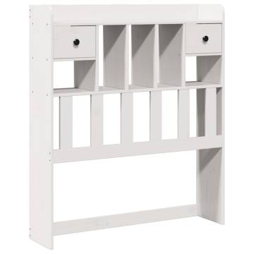 White Bookcase Bed 100x200 cm - Solid Pinewood | HipoMarket