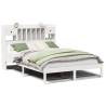 Bookcase Bed without Mattress - King Size Solid Pine White