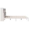 Bookcase Bed without Mattress - King Size Solid Pine White