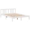 Bookcase Bed without Mattress - King Size Solid Pine White