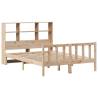 Bookcase Bed without Mattress 140x190 cm - Solid Pine Wood