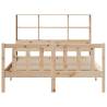 Bookcase Bed without Mattress 140x190 cm - Solid Pine Wood