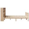 Bookcase Bed without Mattress 140x190 cm - Solid Pine Wood