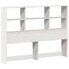 Bookcase Bed without Mattress - White King Size Solid Pine