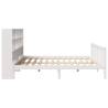 Bookcase Bed without Mattress - White Super King Solid Pine 180x200