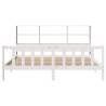 Bookcase Bed without Mattress - White Solid Pine 200x200 cm