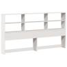 Bookcase Bed without Mattress - White Solid Pine 200x200 cm