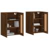 Wall Mounted Cabinets 2 pcs Brown Oak Engineered Wood | Hipo Market