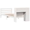 White Bookcase Bed 100x200 cm - Solid Pine Wood | HipoMarket