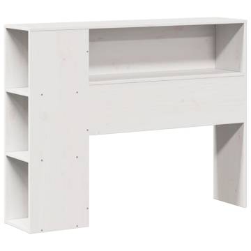 White Bookcase Bed 100x200 cm - Solid Pine Wood | HipoMarket