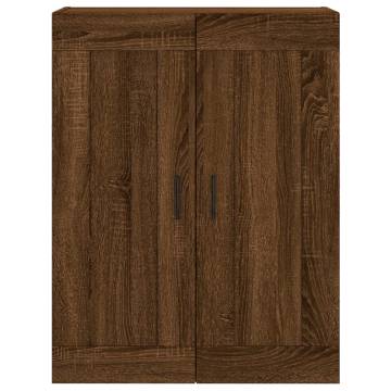 Wall Mounted Cabinets 2 pcs Brown Oak Engineered Wood | Hipo Market