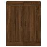 Wall Mounted Cabinets 2 pcs Brown Oak Engineered Wood | Hipo Market