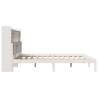 Bookcase Bed Without Mattress - Solid Wood Pine, White 200x200 cm