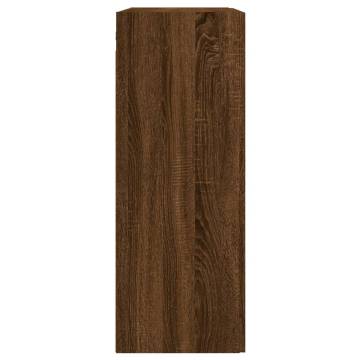 Wall Mounted Cabinets 2 pcs Brown Oak Engineered Wood | Hipo Market