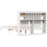 Bookcase Bed without Mattress - White Pine 160x200 cm