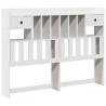 Bookcase Bed without Mattress - White Pine 160x200 cm