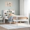  Bookcase Bed without Mattress White 90x190 cm Single Solid Wood Pine Colour white Size 90 x 190 cm 