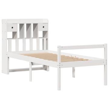 Bookcase Bed without Mattress - White 90x190 cm | HipoMarket