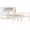 Bookcase Bed without Mattress - White Solid Pine 140x200 cm