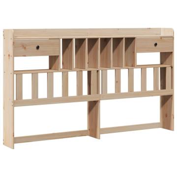 Bookcase Bed 200x200 cm - Solid Pinewood Frame | HipoMarket