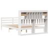 Bookcase Bed without Mattress - White Solid Pine 140x190 cm