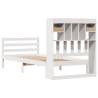 Bookcase Bed without Mattress - White 90x200 cm Pine Wood