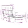 Bookcase Bed without Mattress - White 90x200 cm Pine Wood