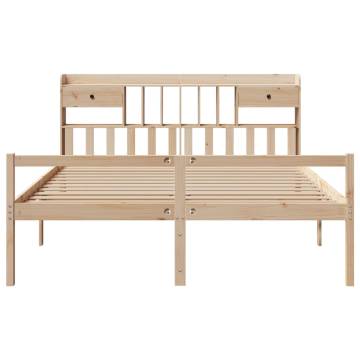 Solid Pine Bookcase Bed 180x200 cm - Super King Size