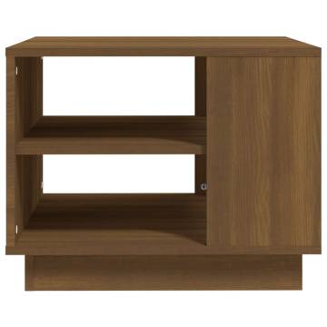 Brown Oak Coffee Table 55x55x43 cm - Modern Design