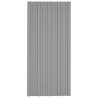 Roof Panels - 36 pcs Galvanised Steel Grey | 100x45 cm