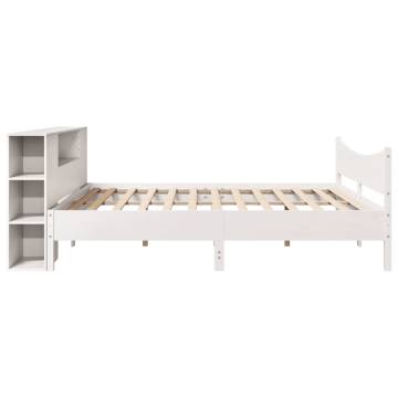 White 180x200 cm Super King Bed Frame - Solid Pine | HipoMarket