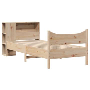 Solid Wood Pine Bed Frame 100x200 cm | Modern & Space-Saving