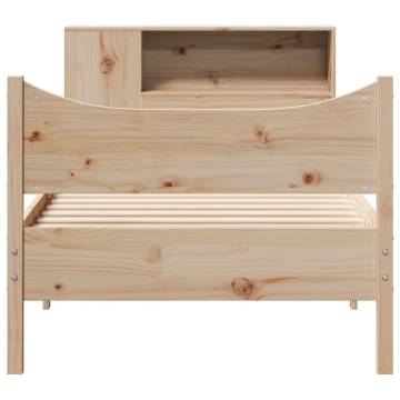 Solid Wood Pine Bed Frame 100x200 cm | Modern & Space-Saving