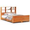 Solid Pine Bed Frame without Mattress - Wax Brown 160x200 cm