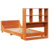 Solid Pine Bed Frame - Wax Brown 90x200 cm - Hipo Market