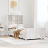  Bed Frame without Mattress White 75x190 cm Small Single Solid Wood Pine Colour white Size 75 x 190 cm 