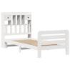 Bookcase Bed without Mattress - White Solid Pine 100x200 cm