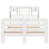 Bookcase Bed Without Mattress - White Solid Wood 120x200 cm