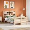  Bookcase Bed without Mattress 120x190 cm Small Double Solid Wood Pine Colour natural Size 120 x 190 cm 