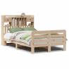 Stylish Bookcase Bed 120x190 cm | Solid Pinewood Frame