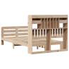 Stylish Bookcase Bed 120x190 cm | Solid Pinewood Frame