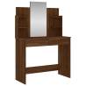 Dressing Table with Mirror - Brown Oak 96x39x142 cm