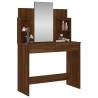 Dressing Table with Mirror - Brown Oak 96x39x142 cm