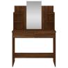 Dressing Table with Mirror - Brown Oak 96x39x142 cm