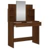 Dressing Table with Mirror - Brown Oak 96x39x142 cm